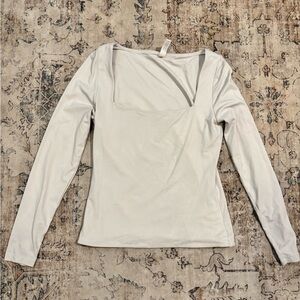 90 Degree By Reflex Cream Long Sleeve Top